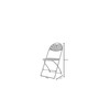 Zown Folding Chair, Stacking, Resin, Fanback, Banquet, Black, PK8 60542BLK8E